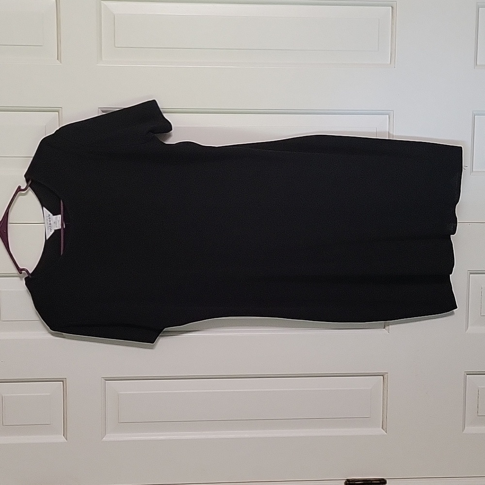 Exclusively Misook women's vintage black short sleeve dress size M